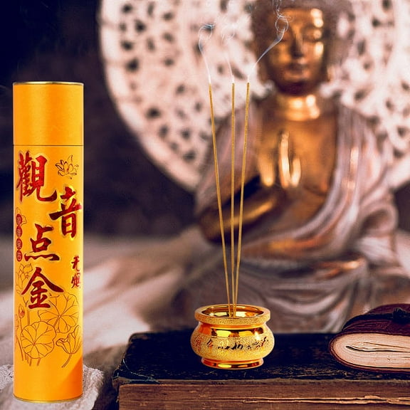 RuiJiao Sandalwood Guanyin Incense Sticks - Smokeless Money Roll Incense for Household Buddhist Offerings, Ideal for Guanyin and Buddha Worship