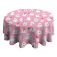 thumbnail image 4 of Cute Halloween Ghosts Pattern Round Tablecloth 60"x60",Wrinkle Wipeable Table Cloth for Kitchen Dining Room Picnic Patio Party, 4 of 6