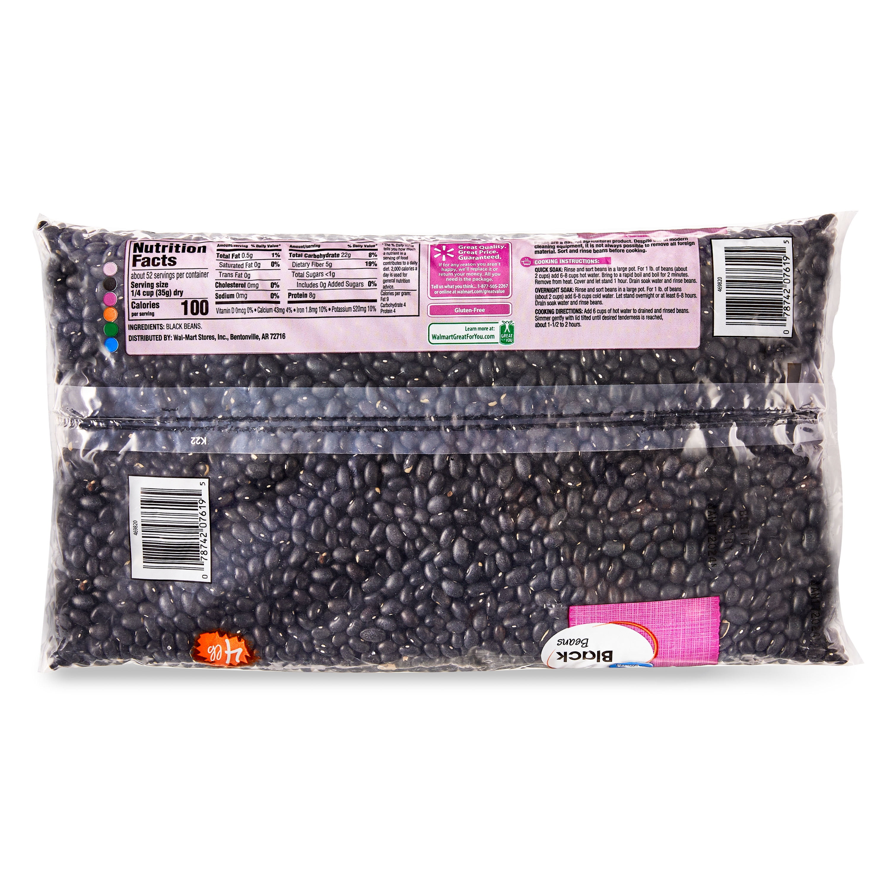 Great Value Black Beans, 4 lb