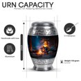 thumbnail image 3 of Yatskia Night Campfire Mini Memorial Keepsake Urns for Human Ashes Adult Mother and Father, Medium Cremation Burial Urn for Ashes Adult Male, (Monar 10 Inch and 3 Inch), 3 of 8