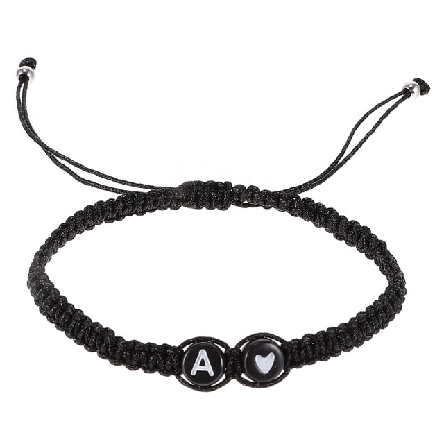 KAKOWELY Pulseras con iniciales, pulsera trenzada ajustable, pulseras de amistad para parejas
