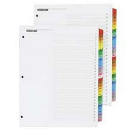 Cardinal Brands- Inc One Step Index System- Alphabetical- A-Z- 26-Tab- Multicolor