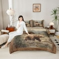 thumbnail image 4 of Feelyou Rustic Bear Animal Twin Comforter Sets, Tribal Western Cabin Bedding Set, 2pcs, 4 of 8