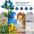 thumbnail image 7 of Waitmin Solar Battery Blue Metal Wind Spinners Solar Lights, 7 of 7