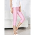 thumbnail image 5 of Neon Short Pants Leggings Shiny Polyester Spandex Capris Colorful High Elastic Casual, 5 of 5