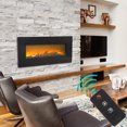 thumbnail image 1 of 42" 1400W Home Personal Wall Mounted Fireplaces with Remote Control, Personal Quiet Electric Fireplace Heater with 3 Lifelike Flames, for Home Office Living Rooms Apartments Bedrooms, S8647, 1 of 8