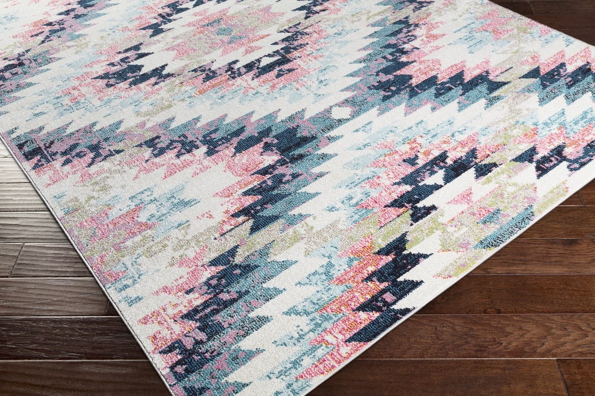 Livabliss Area Rugs for Living Room, 4x6 Anika Rustic White Rug, Bedroom Dining Room Home Decor Stain Resistant Carpet (3'11" x 5'7")