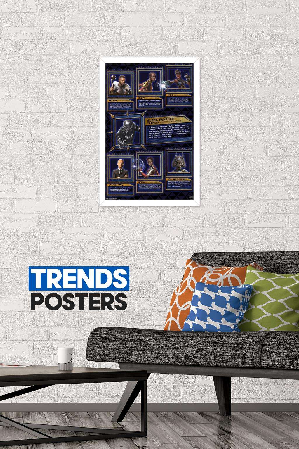 Marvel Cinematic Universe - Black Panther - Bios Wall Poster, 14.725" x 22.375", Framed