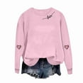 thumbnail image 5 of Valentines Shirt Women Heart/Love T-Shirts Crew Neck Long Sleeve Tops Cute Graphic Sweatshirts Valentine Shirt for Women, 5 of 6