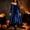 Blue, variant on DuoJiaJ Womens Velvet Off Shoulder Dress, Lace Stitching Long Sleeve Party Gown Blue Sizes S-3XL