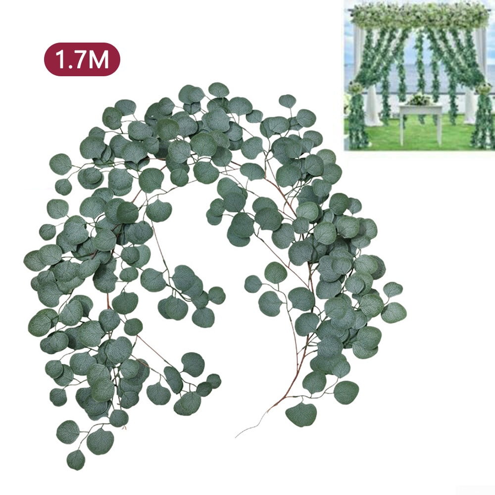 1.7M Artificial Eucalyptus Garland Hanging Rattan Vine Trailing Ivy Wedding Deco