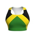 thumbnail image 4 of Jamaican Flag Women's Seamless Sports Bras Comfortable Yoga Bra Fitness Crop Tops Workout Tank Top - XX-Large, 4 of 6
