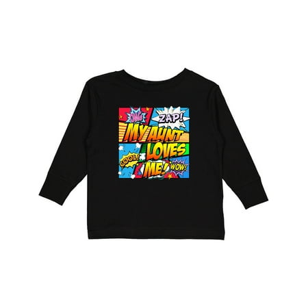 

Inktastic My Aunt Loves Me Gift Toddler Boy or Toddler Girl Long Sleeve T-Shirt