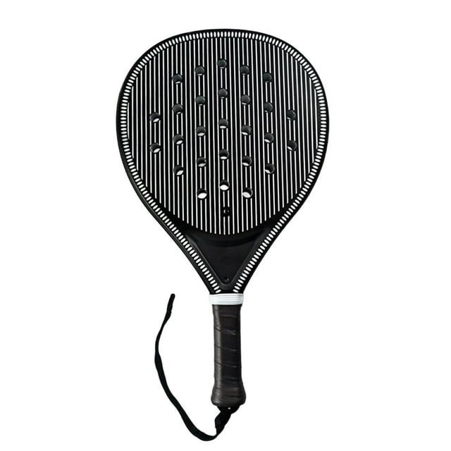 Lipstore Beach Tennis Padel Racket EVA Filling Non Slip Grip Paddle Tennis Racquet Carbon Black