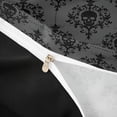 thumbnail image 4 of Homewish Goth Halloween Skull Twin Duvet Cover,Bohemian Damask Twin Bedding,Gray Black,Black Reversible,2 Pieces,1 Duvet Cover and 1 Pillowcase, 4 of 6