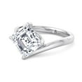 thumbnail image 2 of Marana - Moissanite Asscher Cut Lab Diamond Twisted Band Solitaire Engagement Ring, 2 of 3