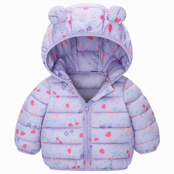 Enyan Toddler Baby Boy Girl Winter Coat Baby Puffer Jacket Kid Hooded Fall Warm Clothes