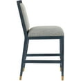 thumbnail image 4 of Currey And Company 7000-0902 Santos 18" Wide Mahogany, Rattan Counter Stool - Vintage Navy, 4 of 7