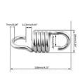 thumbnail image 2 of Spring Hook Galvanized Steel Hammock Max Load 500kg for Garden Porch Swing Hanging Chair 2 Pieces, 2 of 5