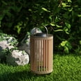 thumbnail image 6 of Outdoor Solar Lamp Outdoor Hollowed-Out Floor Lights Aluminum Braided Rope Lantern for Garden, Yellow, 6 of 7
