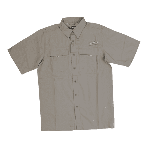 Habit Men's UPF40+ Crayfish Creek Short Sleeve River Shirt (Alloy, S ...