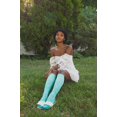 thumbnail image 6 of Wellfit Women's Fancy Flamingo Bamboo Blend 8-15mmHg Graduated Compression Socks, 9-11, Navy, 6 of 9