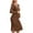 Coffee, variant on Diufon Women's Maternity Long Dress Long Sleeve V Neck Knitted Dress Pregnant Fall Winter Basic Slit Dress