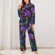 thumbnail image 2 of Balery Starry Night Iris Field Conjunto de Pijama con Estampado para Mujer, Conjunto de Dos Piezas con Manga Larga, Ropa de Dormir Suave con Bolsillos, Pijamas Cómodos-Large, 2 of 7