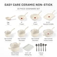 thumbnail image 3 of T-fal Easy Care 20 Piece Nonstick Cookware Set, Pots and Pans, Beige, 3 of 10
