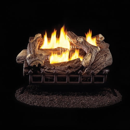 Ventless Natural Gas Log Set 24in., 34,000 BTU, Millivolt