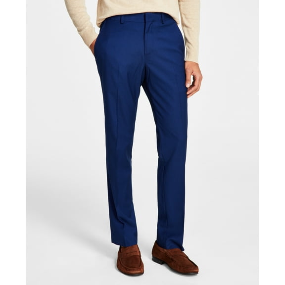 Men's Techni-Cole Suit Separate Slim-Fit Pants Color: Blue Size: 36x32