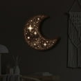 thumbnail image 2 of Bohemian Moon Wooden Signs Natural Light-Up Carved Sign Crafts For Apartment Bedroom Galleries, 2 of 6
