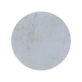 thumbnail image 7 of Ivy 24.5 Inch Marble Top Accent Round Side Table with Metal Frame, White and Gold, Saltoro Sherpi, 7 of 7