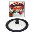 thumbnail image 4 of Universal Silicone Glass Lid Cover Heat-Resistant with Steam Hole for Cooking Black_22cm, 4 of 8