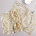 thumbnail image 2 of 6Pc Rectangular Leaves Insulated Placemats High-End Hotel Dining Restaurant Table Mat Decoration Hollowed-Out Placemat B, 2 of 5