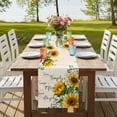 thumbnail image 4 of Table Runners 72 Inches Long Dress Scarves, Yellow Sunflower Farmhouse Kitchen/Dining Table Runner, Coffee Tablerunners, Summer Botanical Elegant Pastoral Floral 16x72 Inch, 4 of 9