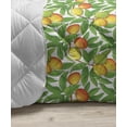 thumbnail image 3 of Mango Down Alternative Comforter, Tropical Fruits Scattered Graphic Image on a Plain Background, Microfiber Quilt for All Season, 5 Sizes, Orange Lime Green White, by Ambesonne, 3 of 3