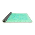 thumbnail image 2 of Ahgly Company Indoor Round Oriental Turquoise Blue Traditional Area Rugs, 6' Round, 2 of 4