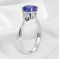 thumbnail image 3 of Vintage Tanzanite Ring- sterling silver Round Cut Tanzanite Engagement Ring For Women- Promise Ring- December Birthstone Anniversary Gift, 3 of 4
