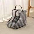 thumbnail image 2 of Xoxingysm Short Shoe Bag Houndstooth,Thousand Bird Shoe Storage Bag Functional Portable Transparent and Proof Shoe Bag Boots Long Boots Short Boot Bags for Moving Clothes (White One Size), 2 of 5