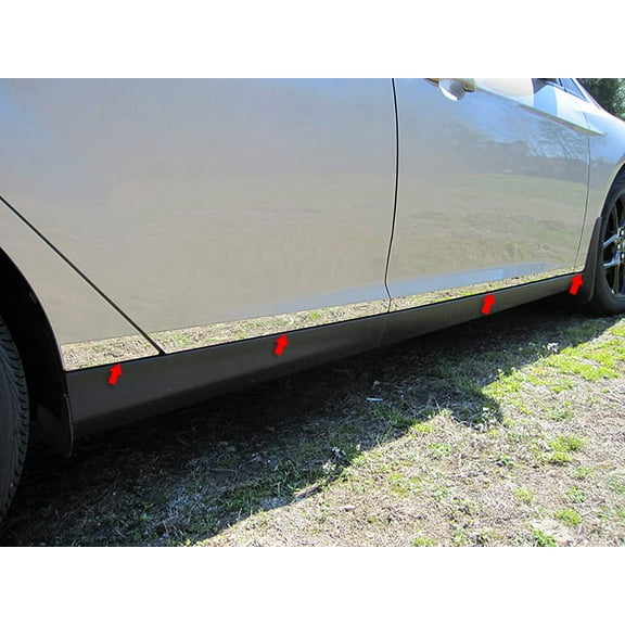 Stainless Steel Rocker Panel Trim 8Pc Fits 2015-2018 Ford Focus TH55345 QAA