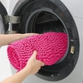 thumbnail image 7 of HAKUNA Striped Hot Pink Bathroom Rug Set 3 Pieces Ultra Soft, Non Slip Chenille Toilet Mat, Absorbent Plush Shaggy Bath Mats for Bathroom, Bedroom, Kitchen, 7 of 7