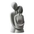 thumbnail image 2 of Figura decorativa de pareja abrazada, estatua de amor apasionado, cerámica romántica Gris, 2 of 9