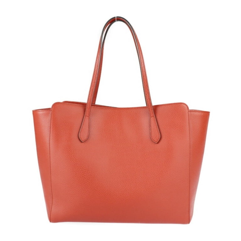 Gucci Orange Pebbled Leather Small Swing Tote Bag | Yoogi Orange Gucci swing Tote main image 2
