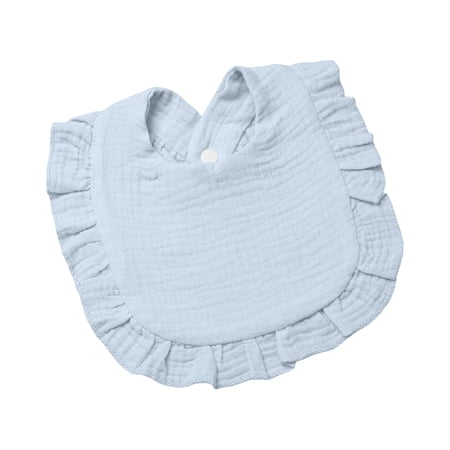 YOUYEDIAN Baby Bibs for Drooling and Teething Newborn Cute Drool Bibs Infant Casual Bibs for Baby Boy Girl (Light Blue One Size)