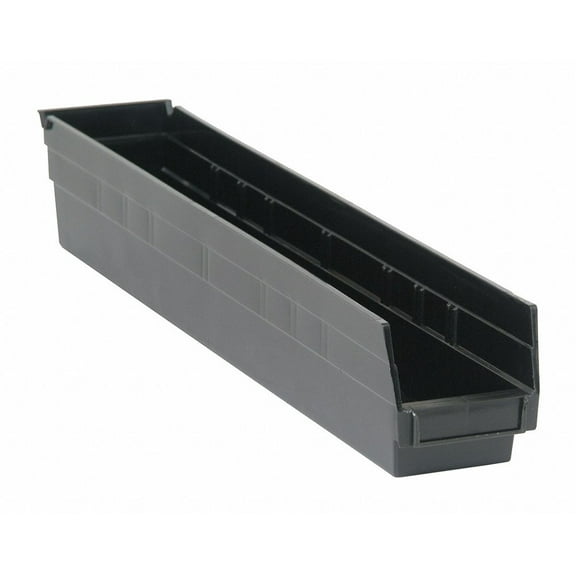 Quantum Storage Systems Shelf Bin,Black,Polypropylene,4 in QSB105BR QSB105BR ZO-G2471533