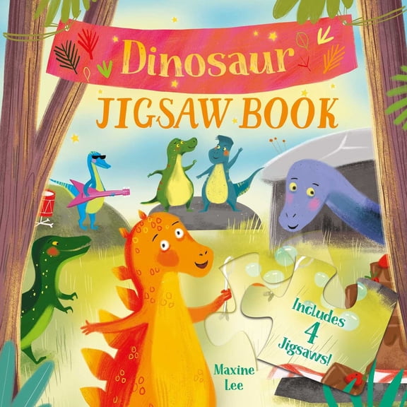 Pre-Owned Dinosaur Jigsaw Book: Includes 4 Jigsaws! (Hardcover) 1838576568 9781838576561