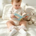 thumbnail image 6 of Miaouyo Toddler Girl Ruffles Ankle Socks Stretchy Breathable Plaid Lace Dress Socks, 6 of 9
