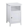 thumbnail image 2 of Pemberly Row Armoire de Rangement Table d'Appoint avec Étagère Finition Bois Blanc, 2 of 6