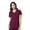 Wine, variant on WonderWink Moto Women's 6199 Moto V-Neck Scrub Top Navy 2X-Large